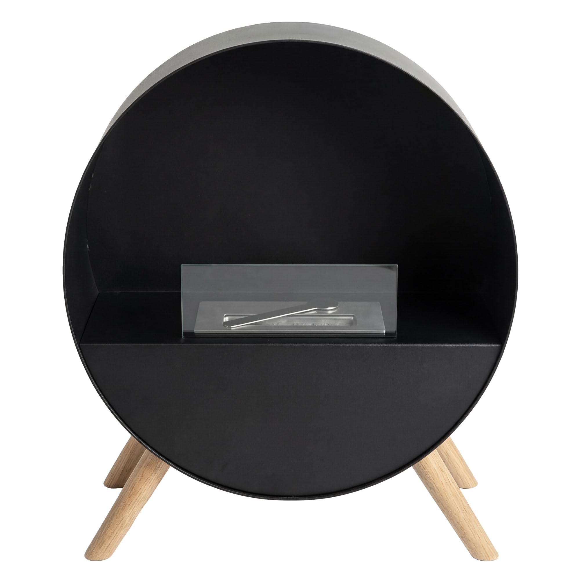 Frankystar Venere Camino da Pavimento 60x72x30 cm cdi Design da Interno Piedi in Legno di Pino Nero