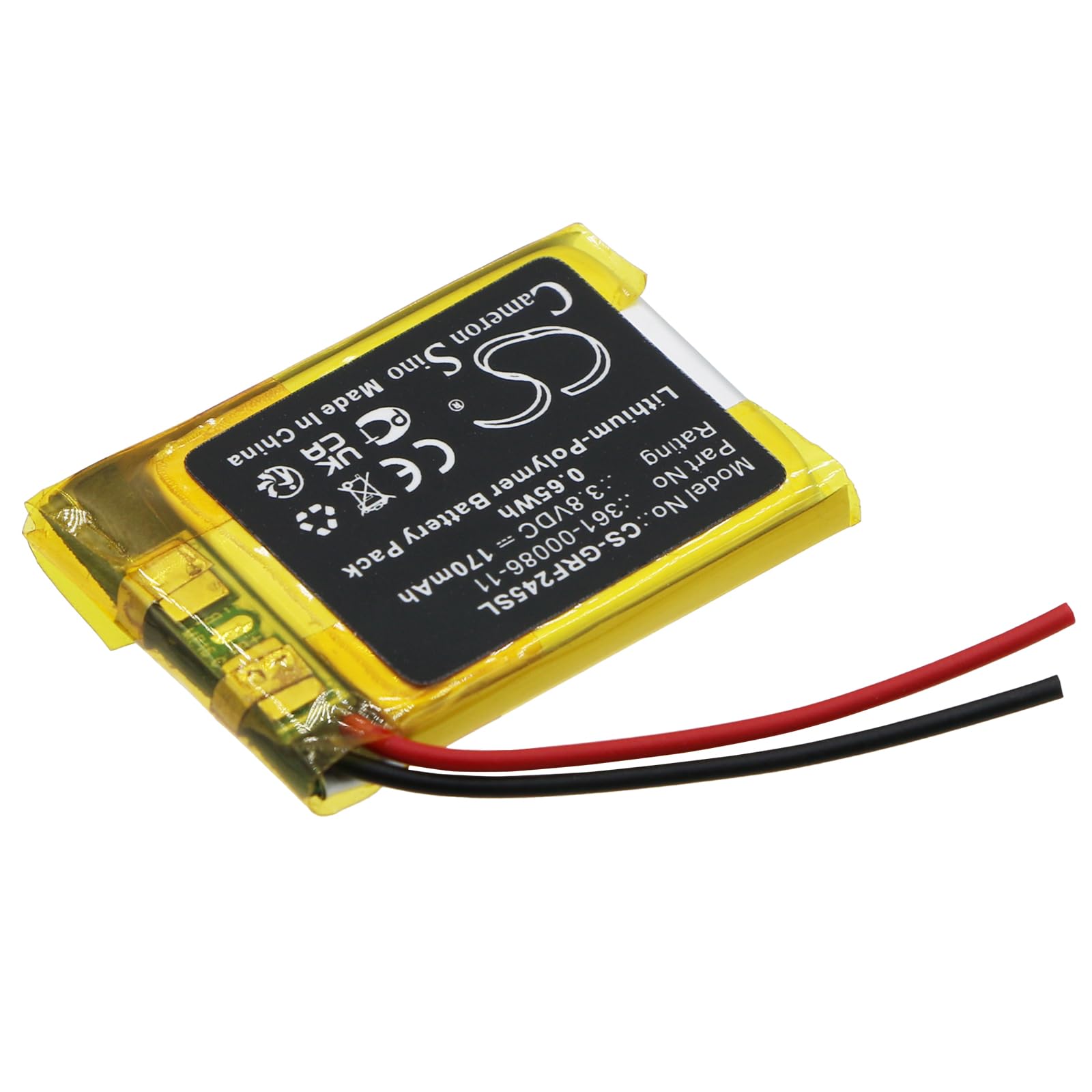 FYIOGXG Cameron Sino Battery for Garmin Forerunner 245, Forerunner 245 Music PN:Garmin 361-00086-11 170mAh / 0.65Wh