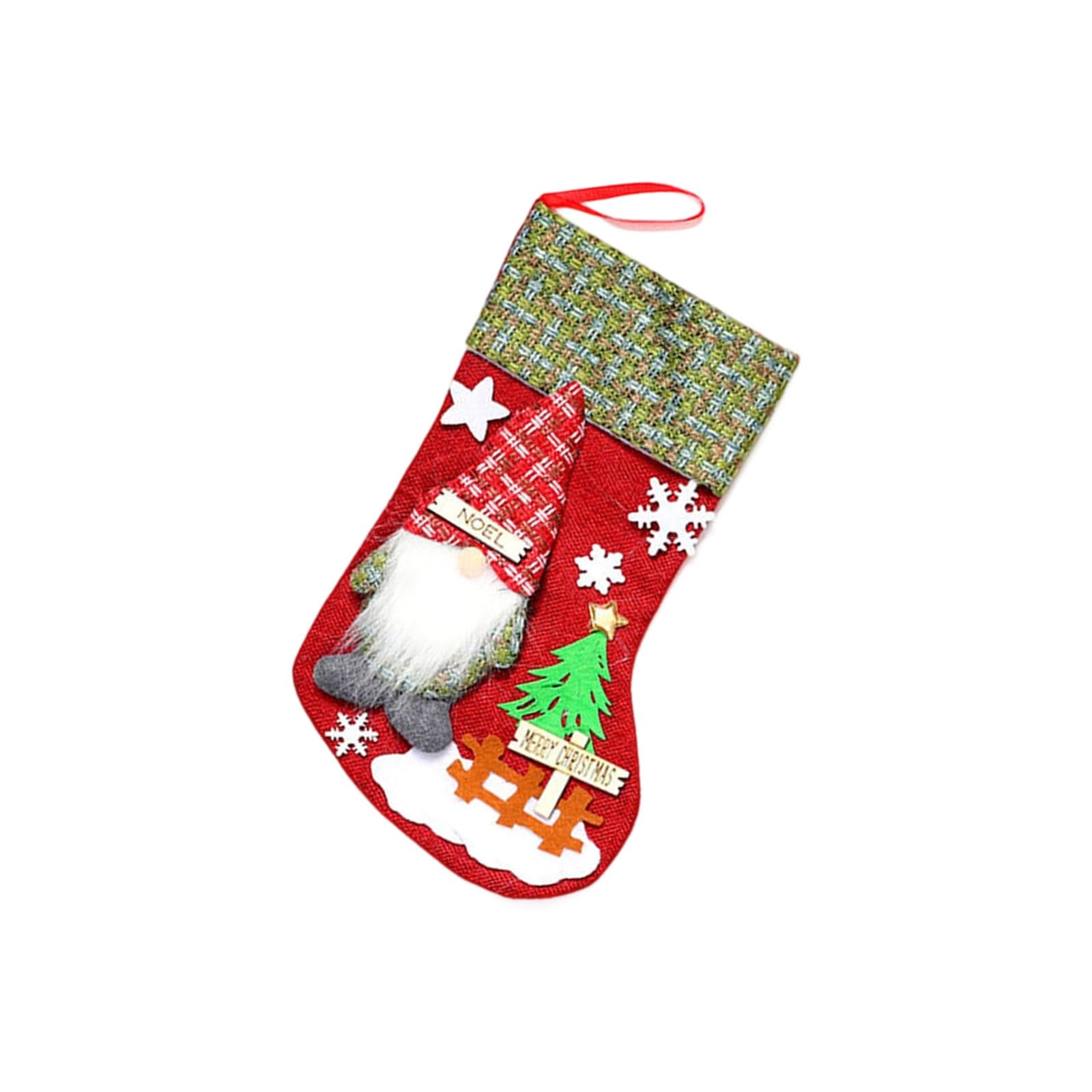 Buxuaaaa Candy Gift Bag Lovely Christmas Stockings Christmas Hanging Socks for Tree Fireplaces Door Decoration Lovely Hanging Socks