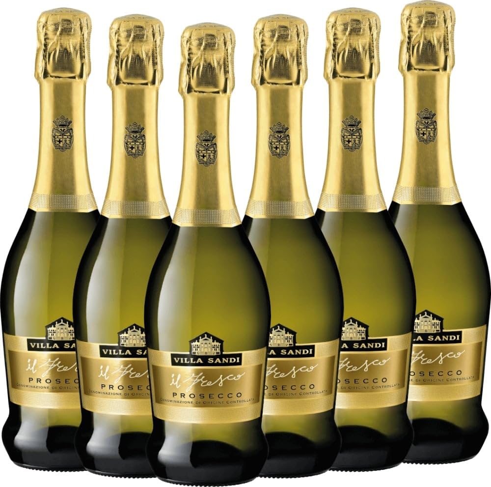 il Fresco Prosecco Spumante Brut DOC Villa Sandi VINELLO Weinpaket (6 x 0,375l) inkl. VINELLO.weinausgießer
