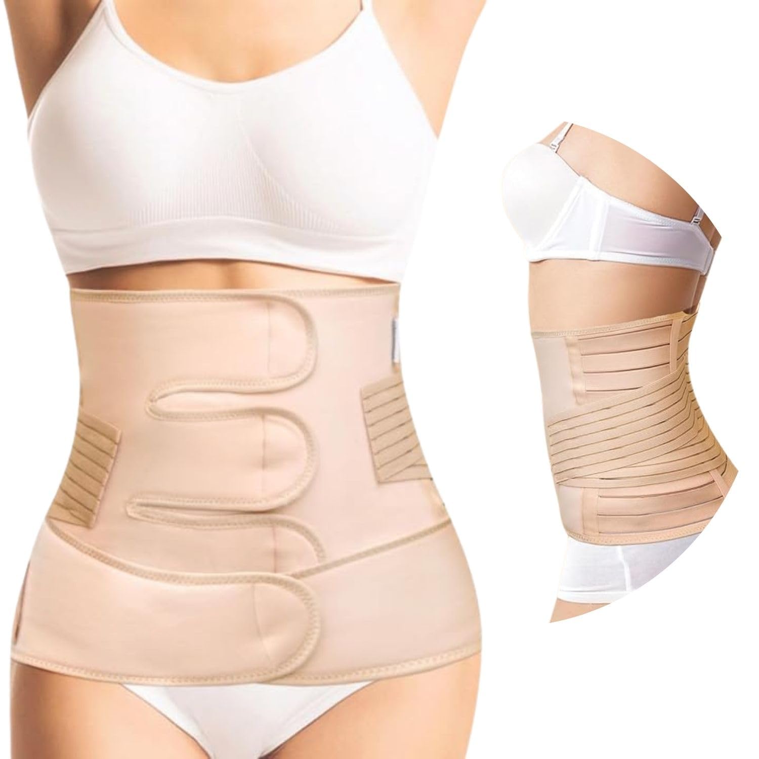 2-in-1 Postpartum Maternity Belt for Women Waist Trimmer Shapewear to Reduce Tummy Fat After Delivery For C-Section, Normal Delivery Tucker for Abdominal Belly (30 Inch To 46 Inches Of Waist)
