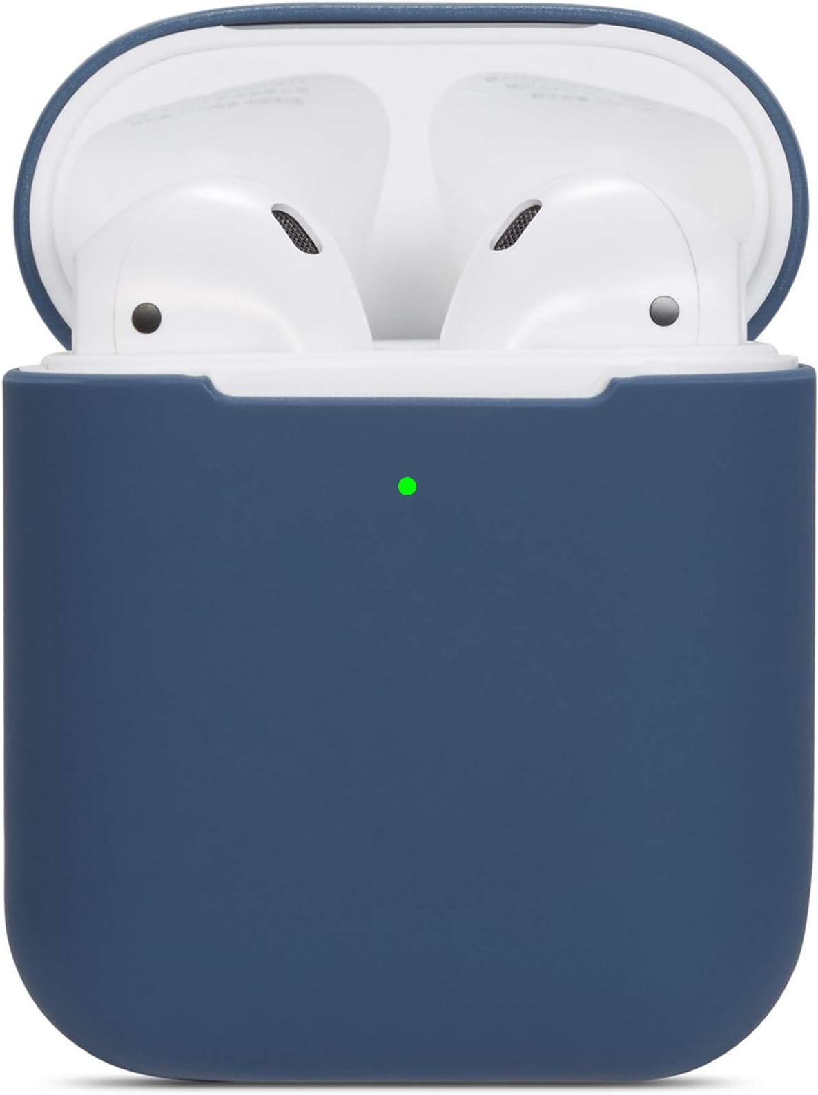 Watruer Compatible Airpods Case, Ultra-Thin Protective Accessory Soft Silicone Shockproof Protective Cover for Apple Airpods 2 & 1 Charging Case - Blue