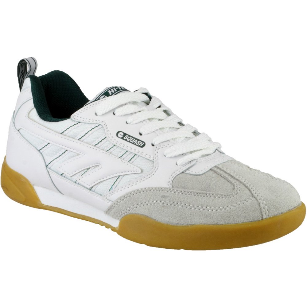 Hi-Tec Boys & Girls Squash Lace Up Leather Sports Trainer White