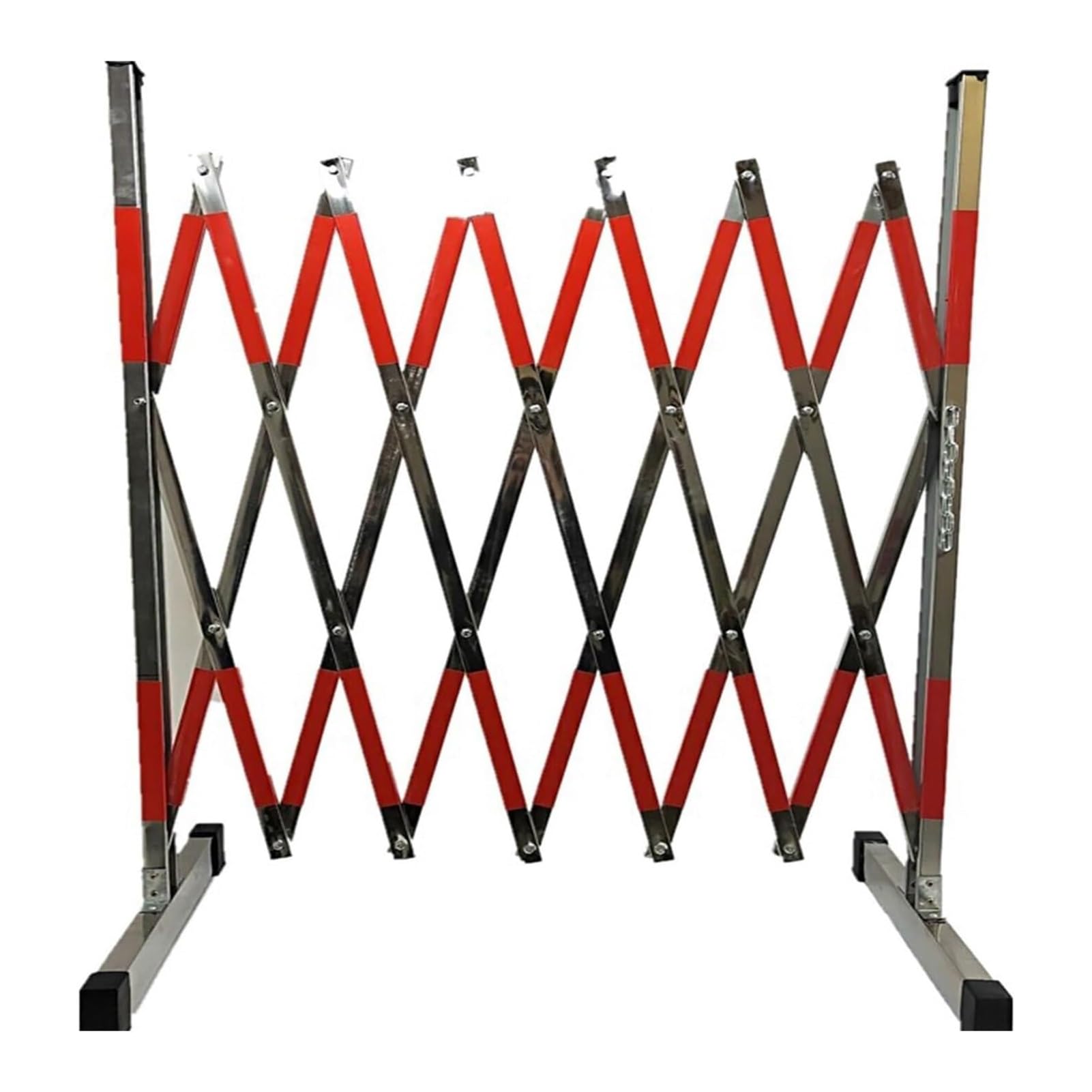WDSOPK Expandable Metal Mobile Guardrail, Parking Guardrail Garden Fence with Casters, Road Garage Construction Driveway Fence Retractable Traffic Scissor Gate（One Color-L250cm）