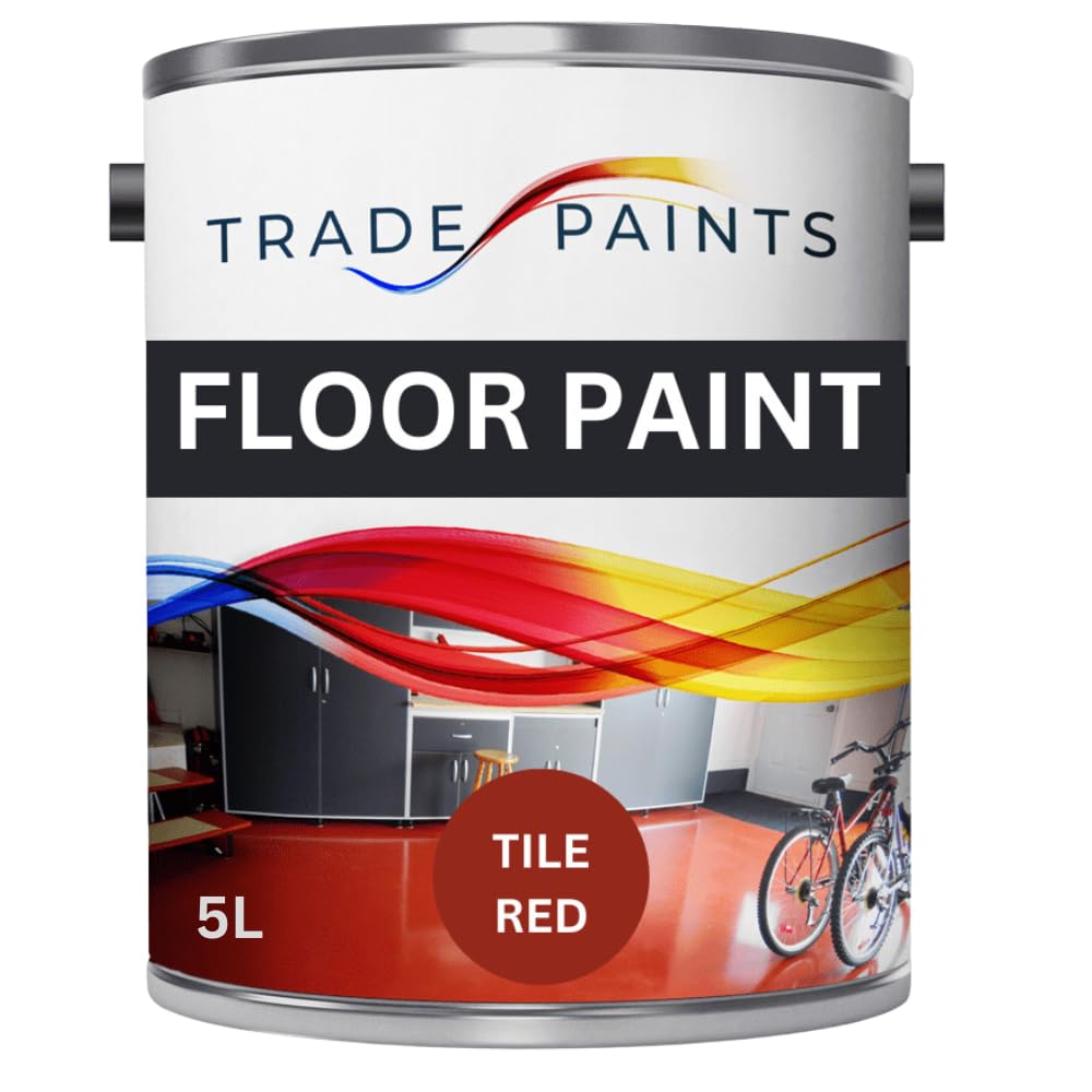 Trade Paints Heavy Duty Floor Paint Tile Red 5L from B&Q