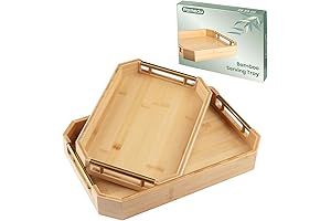Bamboo Serving Tray Set of 2