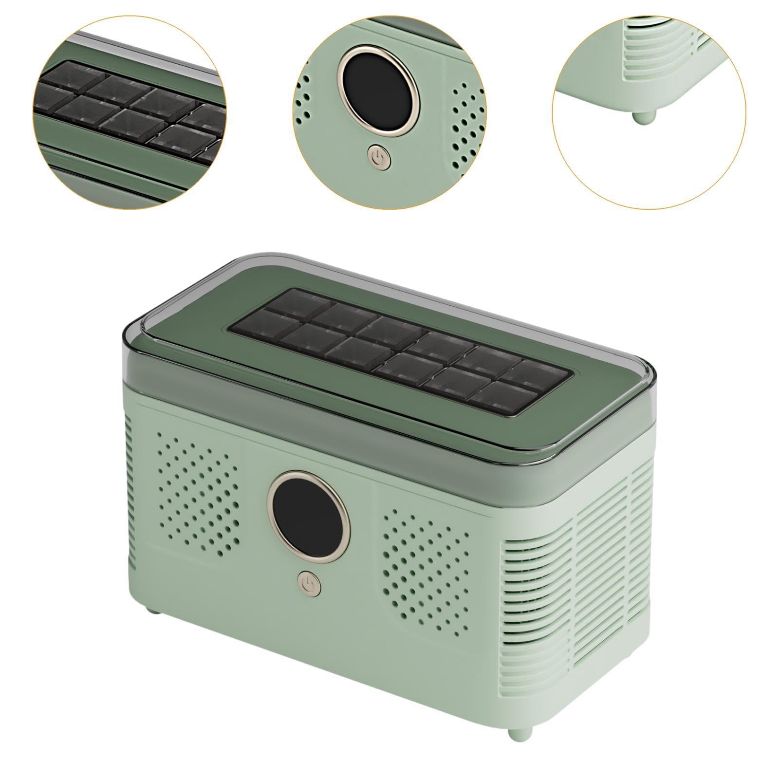 rockible Mini Eiswürfelbereiter Elektrisch, Kleiner Eiswürfelmaschine, Eiswürfelbereiter Ice Maker, 15-20 Min Schnell Eiswürfel, Ice Maker Machine Tgarbar für Zuhause Küche Camping Party Reisen, GrÜn