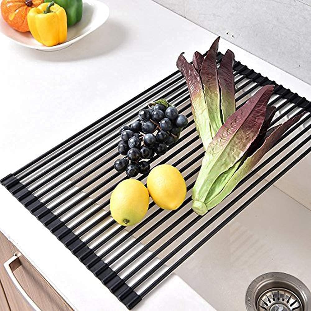Ahyuan Large Roll up Dish Drying Rack Foldable Dish Rack
