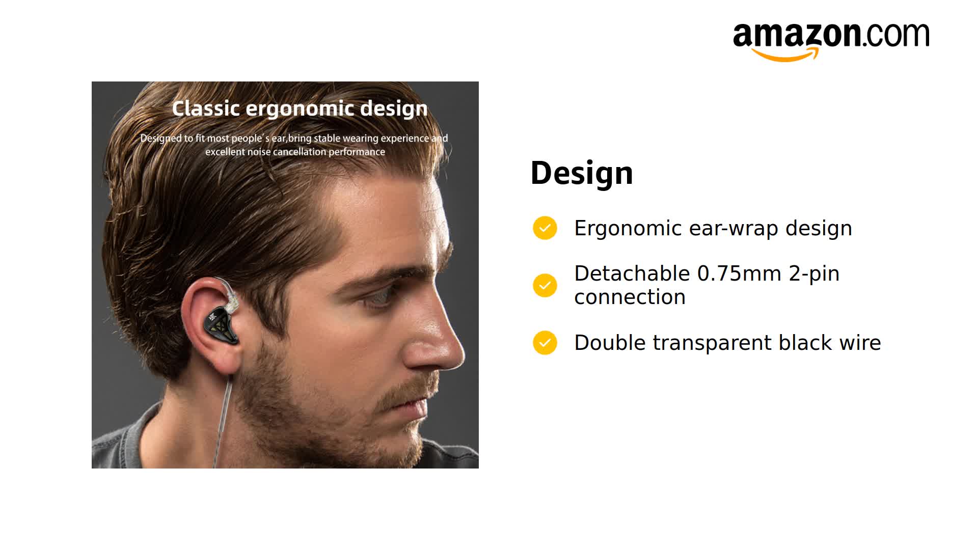 Amazon.com: KZ DQS Dynamic Driver Semi-Open HiFi Sound in-Ear