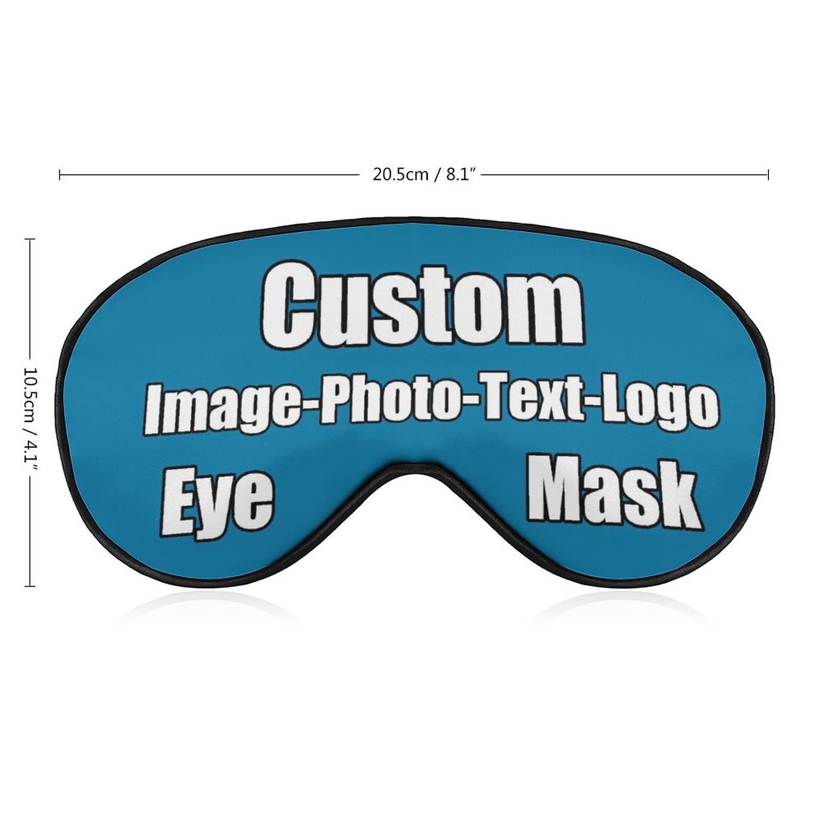 Custom Night Eye Masks for Sleeping Soft Eye Cover Eyeshade Add Picture Logo Or Text Suitable for Nap/Travel/Yoga Sapphire Blue