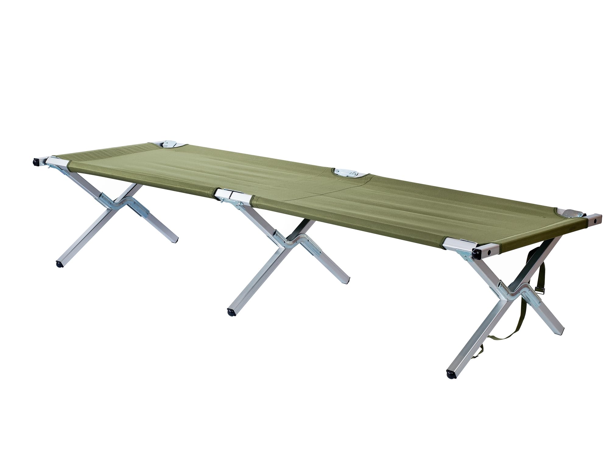 Feldbett BW – Aluminium-Gestell nach TL-Standard, 208 × 68 × 45 cm