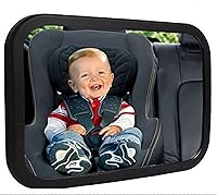 Shynerk Baby Car Mirror for Rear Facing Seat: 360° Adjustable, Shatterproof, Wide View, Crash Tested & Easy Install