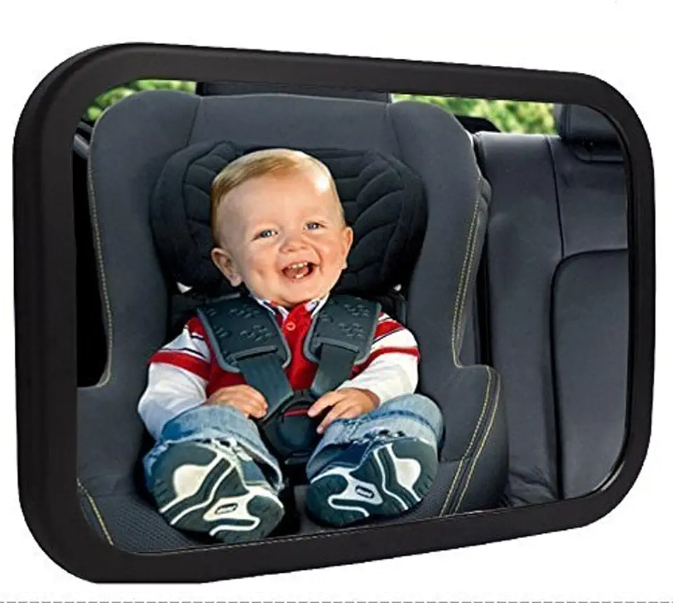 Shynerk Baby Car Mirror, Rear Facing Car Seat Mirror Safety for Infant Newborn, Baby Mirror with Wide Rearview &amp; 360° Rotation, Shatterproof &amp; Easy Assembled Crash Tested