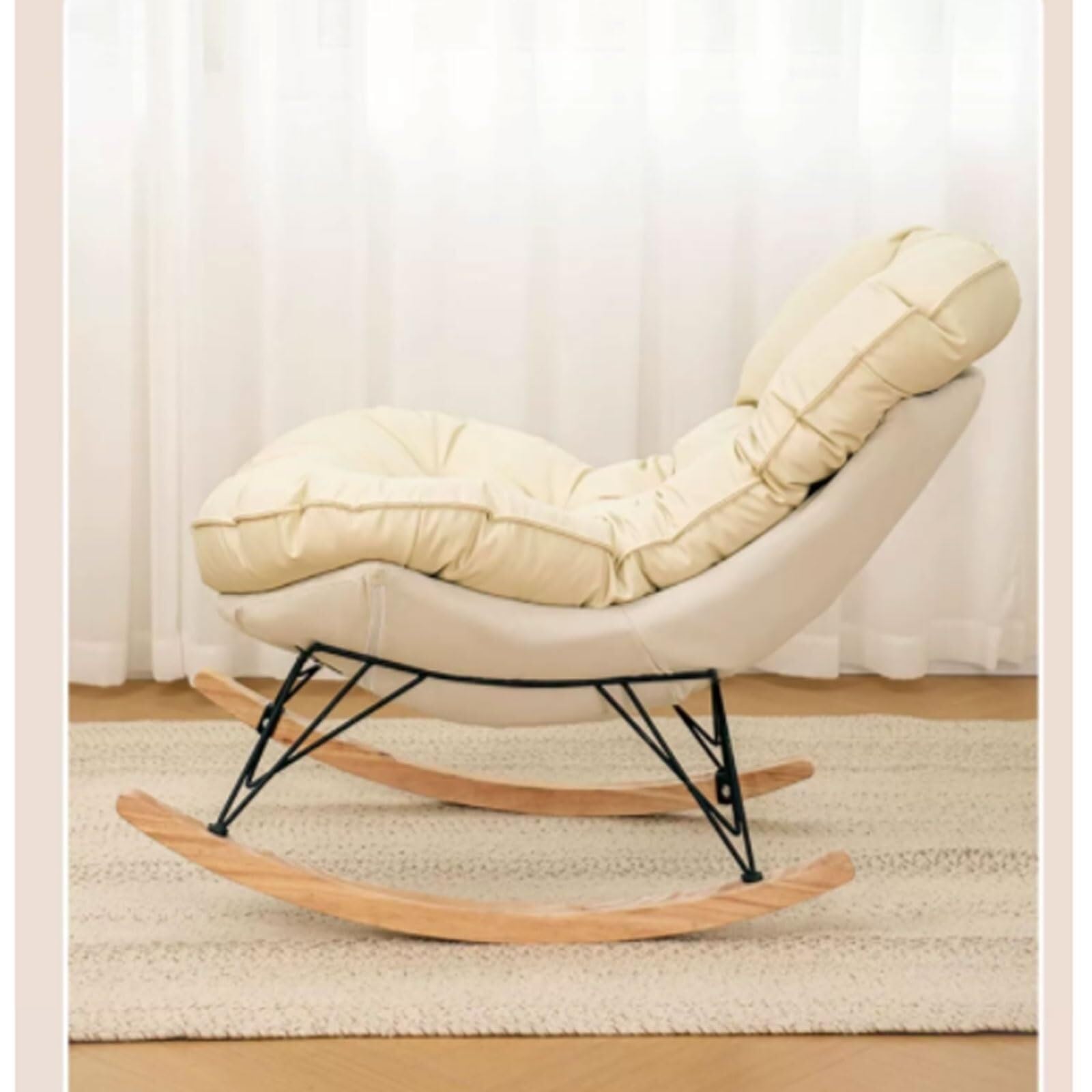 YXCUIDP Tech Cloth Accent Chairs Upholstered Rocking Chair Lounge