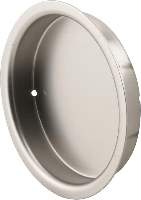 Prime-Line N 7296 2 Inch Satin Nickel Closet Door Pull - Solid Brass With Nail Set Installation
