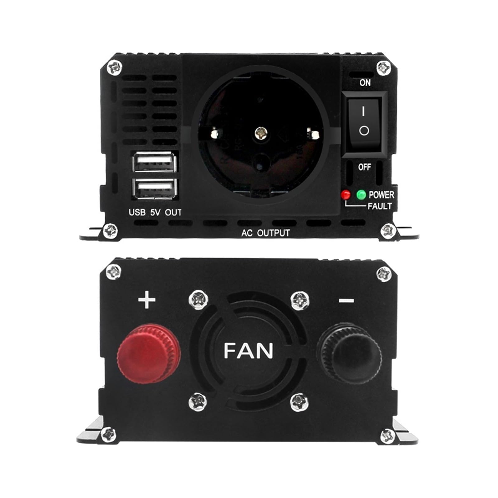 Falownik 12 V 50 HZ 1500 W Moc Szczytowa Samochodowy 2 Gniazda USB AC Przetwornica Mocy Bezpieczne Niezawodne Wszechstronne Zastosowanie