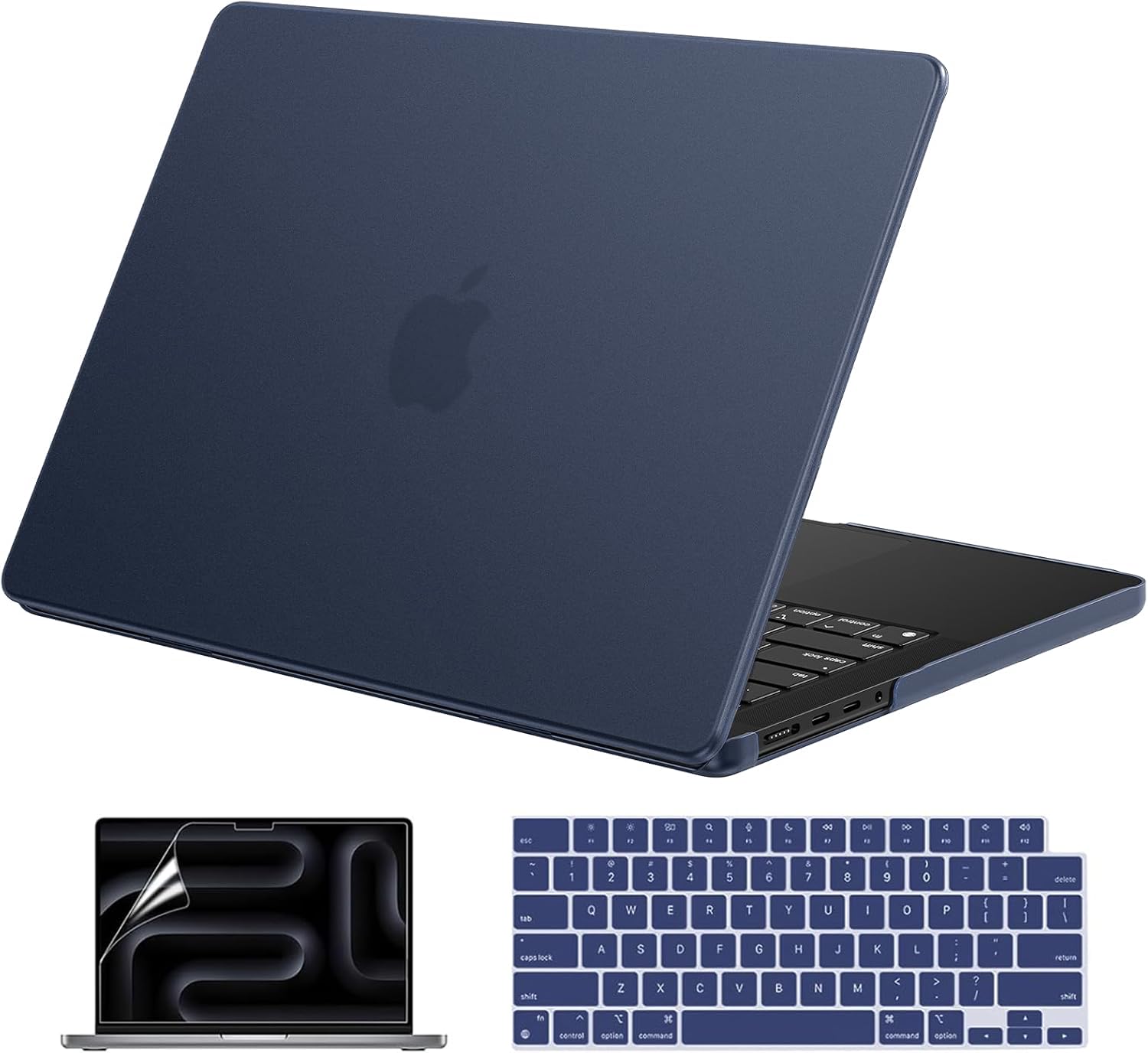 EooCoo Case for MacBook Pro 14 inch M5-M1 Pro/Max 2026-2021, Midnight