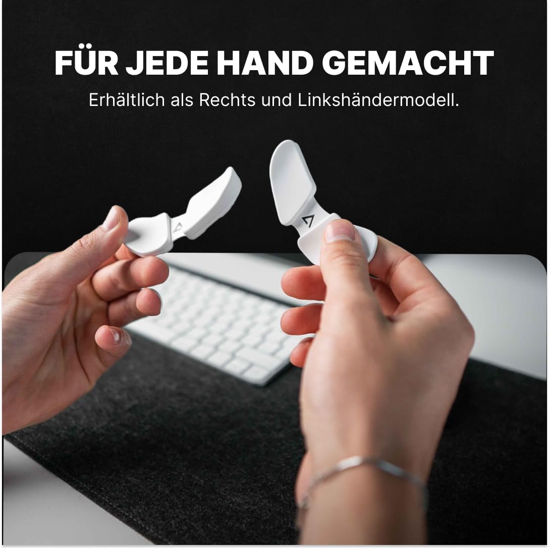 DELTAHUB Carpio 2.0 - ergonomische Handgelenkauflage für Rechtshänder, Handgelenkstütze bei Benutzung der PC-Maus, Reduziert Überstreckung Ermüdung & Handgelenkschmerz leichtes Gleiten - Large/Schwarz