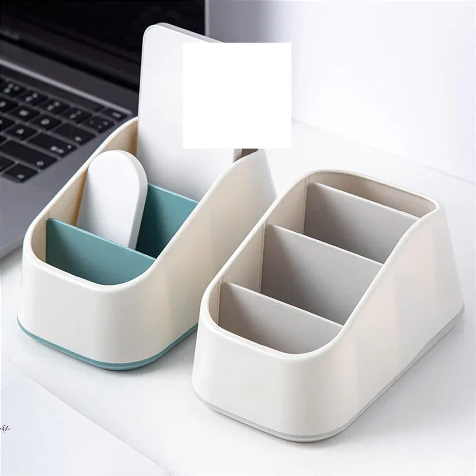 2 Stück Fernbedienungshalter mit Schlitz, Desktop-Aufbewahrungsbox, TV-Fernbedienung, Telefon-Organizer, Zuhause, Hotel Für Fernbedienung(Gray)