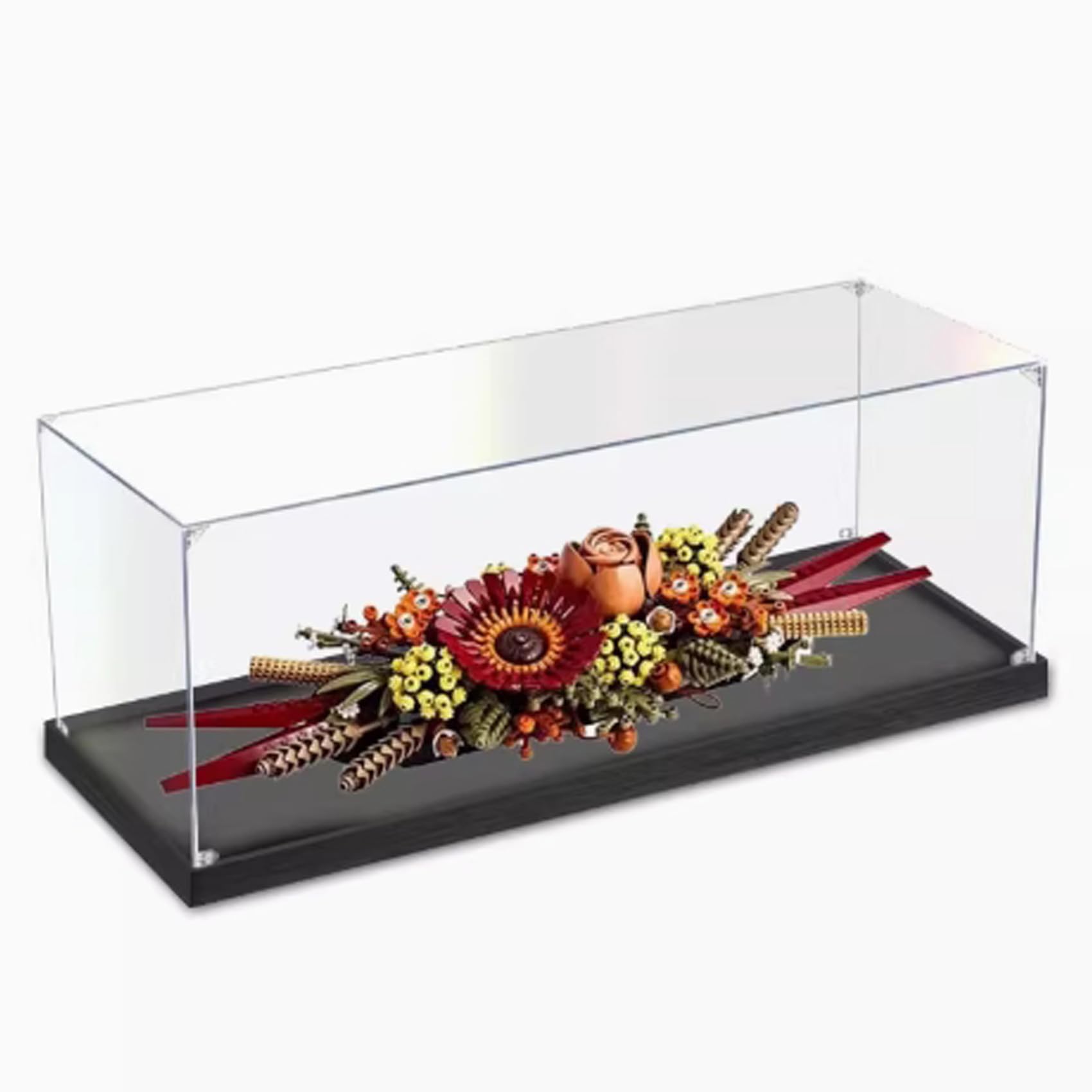 Acrylic Display Case for Lego 10314 Flower Model,Dustproof Transparent Display Case, Model Collection Display Case (Model not Included) (3mm)