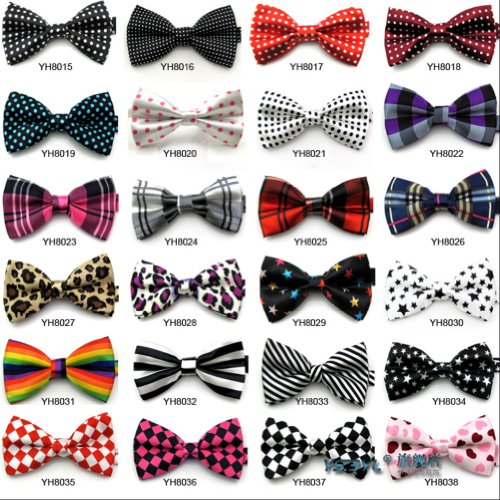 Fashion Novelty Mens Girls Adjustable Tuxedo Bowtie Wedding Bow Tie Necktie (YH8015)