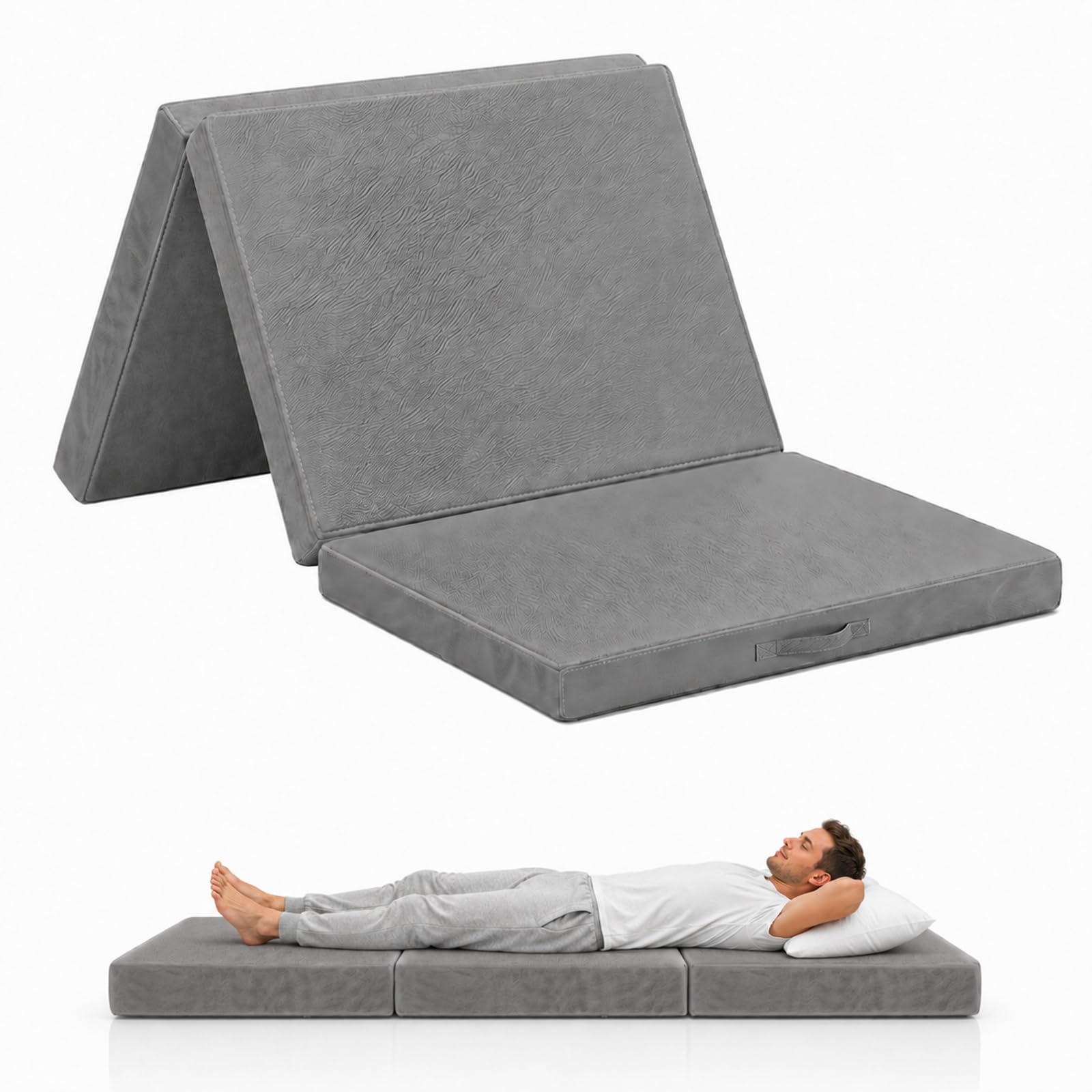 Single Folding Mattress Tri Fold Memory Foam Portable Pad foldable mattress