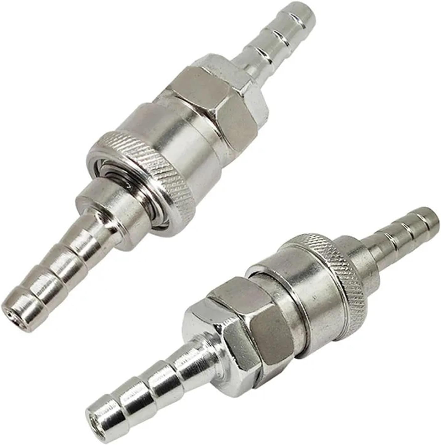 Male Female 8mm Barb Gas Hose Nozzle Quick Release Connector Caravan BBQ SH+PH20 1Pair