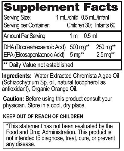 Go Healthy Dha Omega 3 For Kids, Toddlers & Infants - Vegan Fish Oil Alternative, Orange Flavor, 30-60 Servings #TOP1