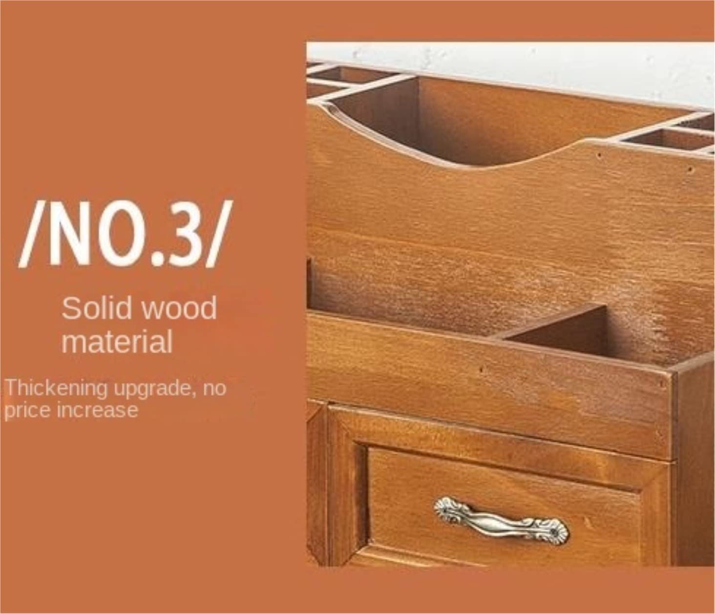 Organizador Cosméticos Organizador de Maquillaje Caja De Almacenamiento De Cosméticos De Madera Organizador De Maquillaje Con Cajón Caja De Artículos Diversos De Escritorio Estante de Maquillajes Estu