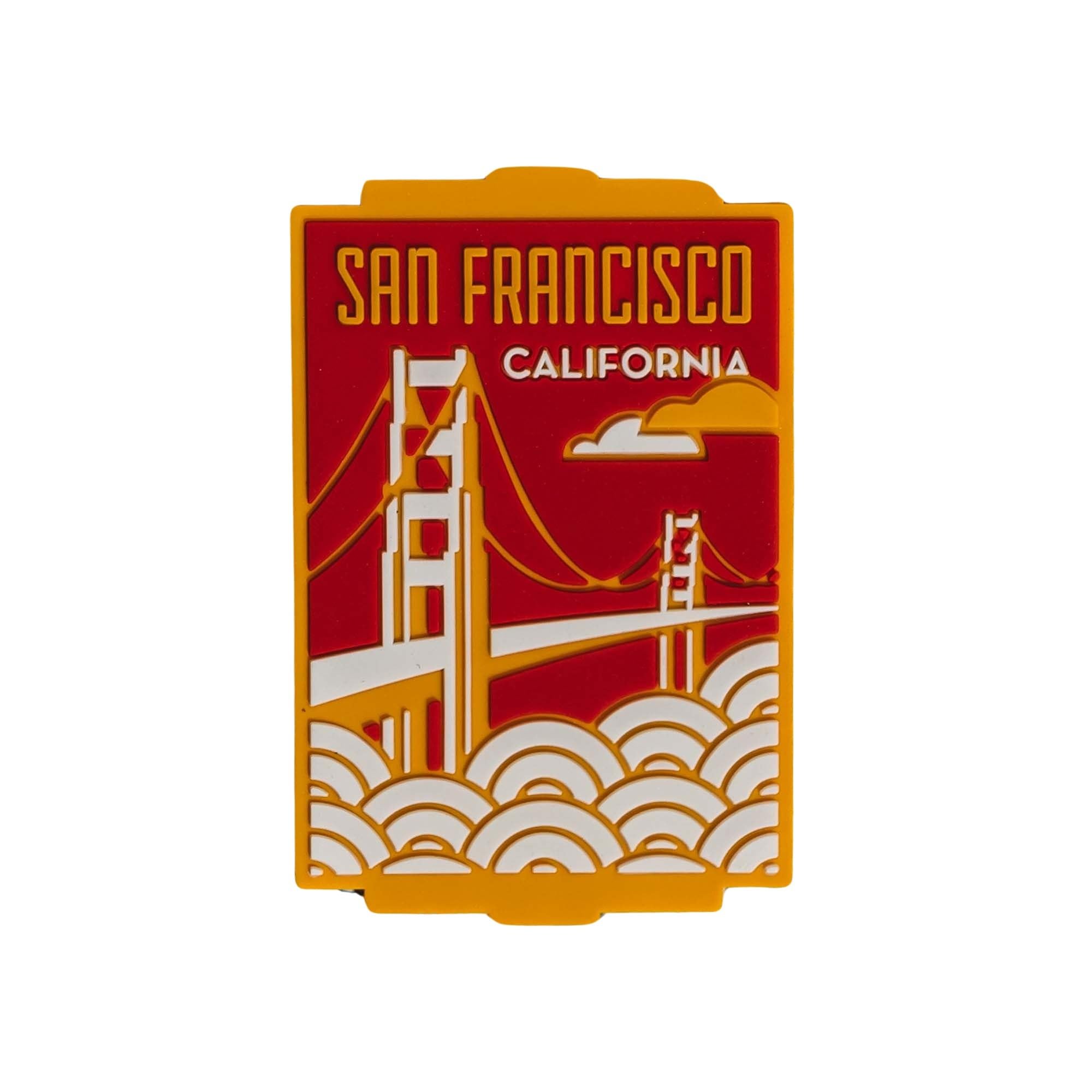Vagabond Heart San Francisco Fridge Magnet - San Francisco California Refrigerator Magnet - Bay Area PVC Souvenir Magnet