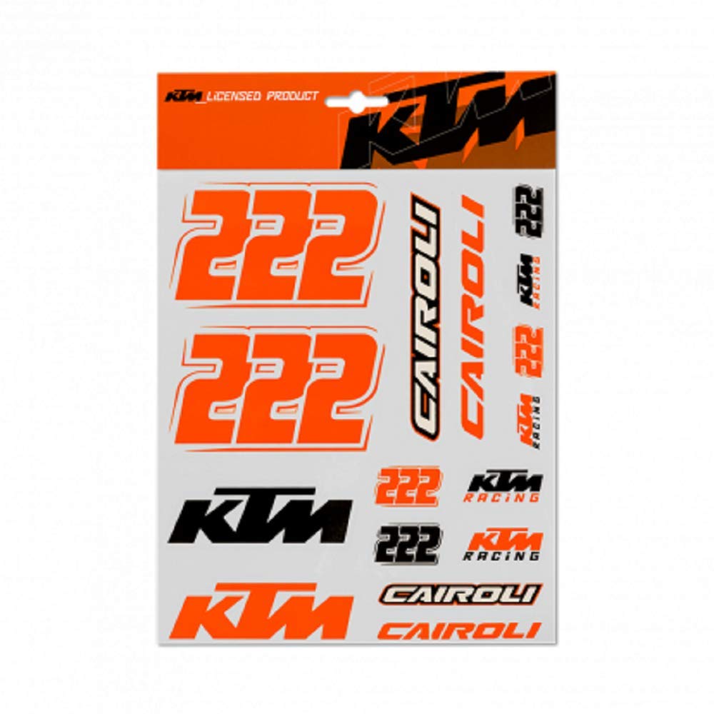 Set Adesivi Ufficiali KTM Cairoli - Collezione Top Racers Per Moto E Caschi