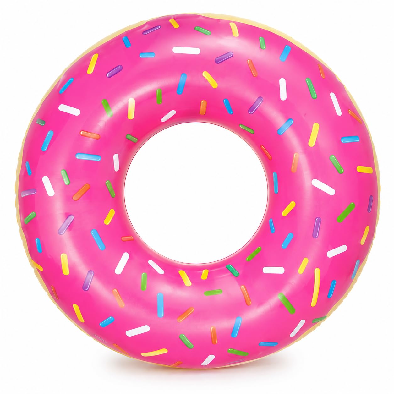Donut Swimming Pool Ring 118cm Giant Inflatable Swim Ring Pink Pool Float Adult & Kids Summer Water Float for Beach Pool Party Holiday (2)