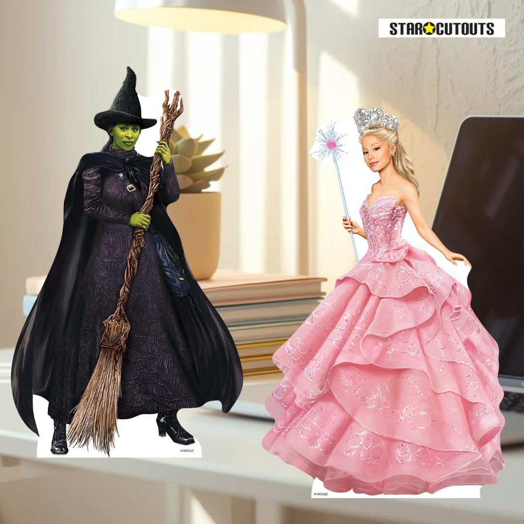 Star Cutouts SC4642 Wicked Duo Glinda & Elphaba - Recortes de cartón de 31 cm, 2 Unidades, Ideal para Fiestas, cumpleaños y decoración de Habitaciones