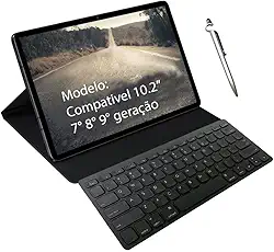 Capa Teclado Para iPad 7 8 9 G 10.2 Alamo premium