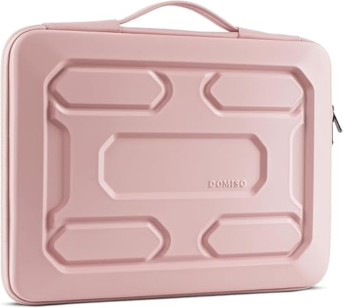 Vista 62 de DOMISO Funda para laptop de 17 pulgadas con asa, bolsa de computadora a prueba de golpes, funda protectora de EVA impermeable para MSI GS73VR Negro