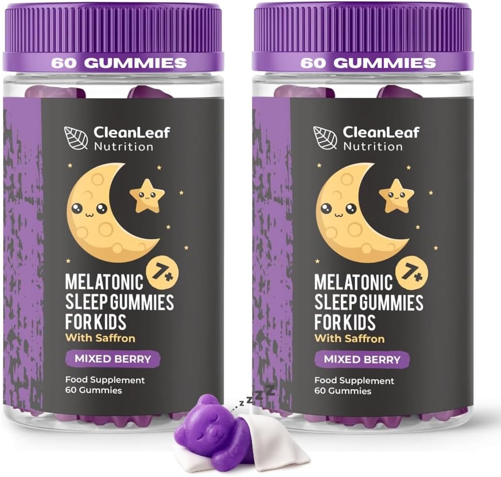 Twin Pack Natural Sleep Support Gummies for Kids – Melatonic Formula for Restful Nights, Childrens Sleep Gummies Promoting Natural Melatonin Production, Promotes Healthy Sleep Patterns, 60 Count