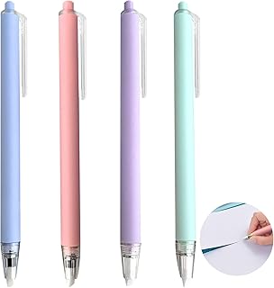 4 PCS Morandi Color Retractable Paper Cutter Pen, Craft Art Ceramic Blade, Safety Hobby Knife with Precision Blade for School and Home