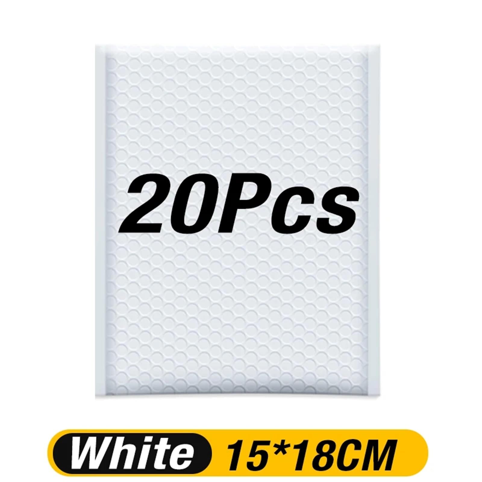 Busta postale impermeabile con bolle d'aria, pacchetti di spedizione, buste postali, buste postali autosigillanti, sacchetti for imballaggio da 11 cm, 15 cm, 23 cm(15x18cm 20Pcs)