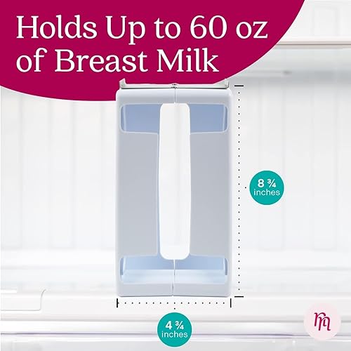Miniatura 4 de Nurse & Nourish Torre de almacenamiento de leche materna y contenedor organizador para congelador, estante que ahorra espacio para bolsas de