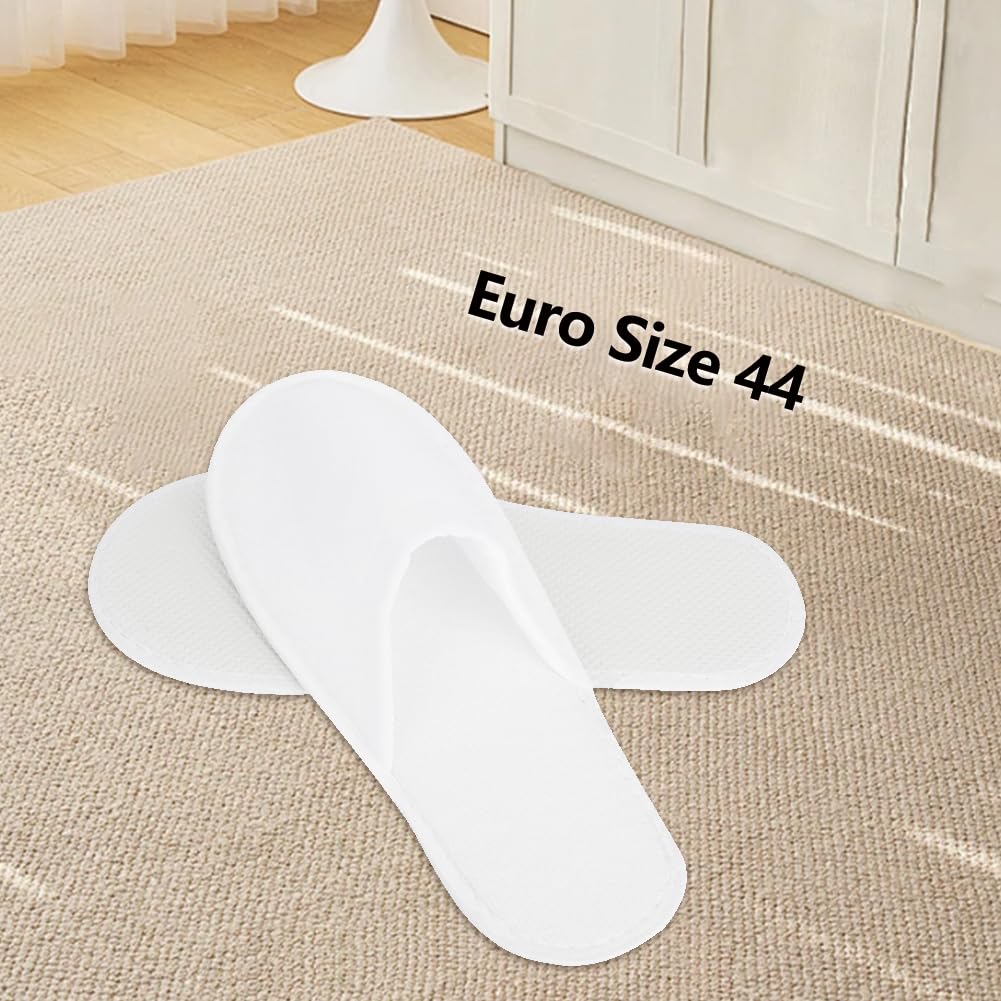 Zapatillas Desechables, Spa Casa Huéspedes al Mayor Transpirables Antideslizantes Estilo Cerrado Unisex Interiores Hotel Viajes Fiestas Suministros Bodas Zapatos Hogar, 50pares (Plush) | Pantuflas desechables antideslizantes suaves para la piel, empaqueta