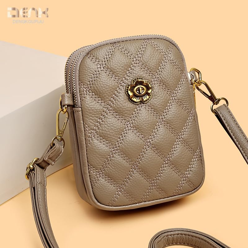 Small Quilted Leather Crossbody Bags for Women,Floral Cell Phone Shoulder Purses for Women, Anti Theft Mini Handbags3