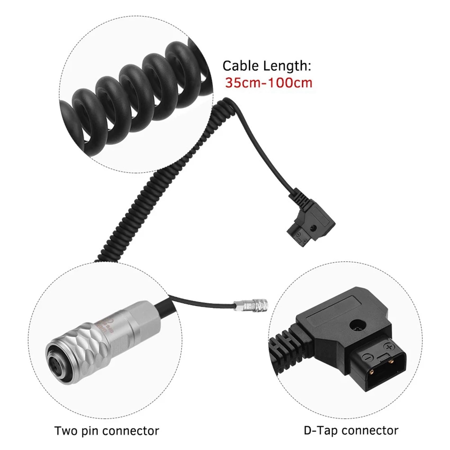 4 x D-Tap na Bmpcc 4K 2-biegunowy kabel blokujący do kamery kieszonkowej Cinema 4K do montażu baterii V