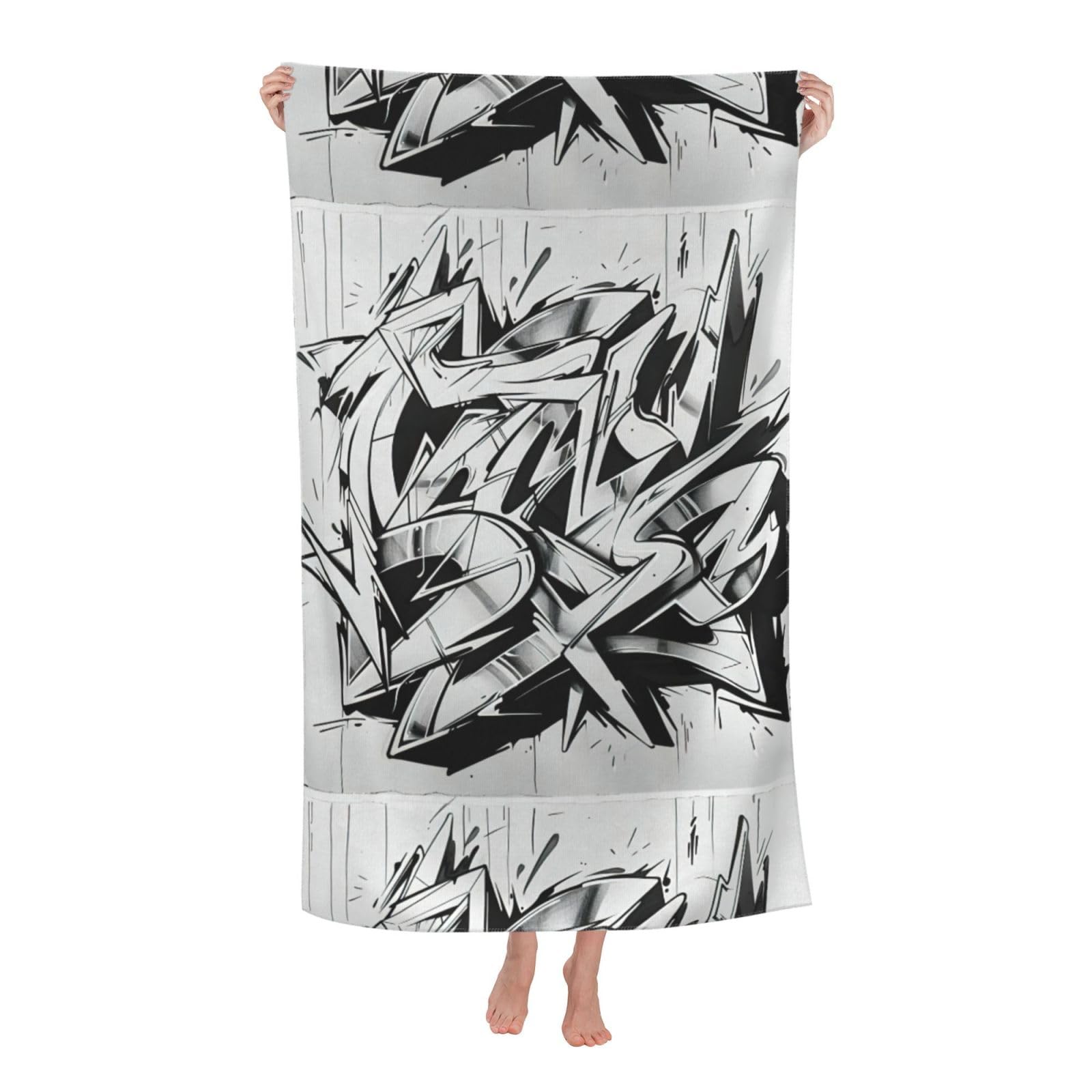 Cbaaghh Graffiti Drawing Print Adult Beach Towels,Beach & Pool Towel,Beach Towels,Towels For Camping