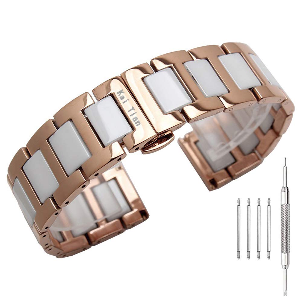 [Kai Tian] ステンレス 腕時計バンド 18mm 20mm 22mm 2 Kai Tian 18mm Stainless Steel Link Wrist Watch Band Bracelet