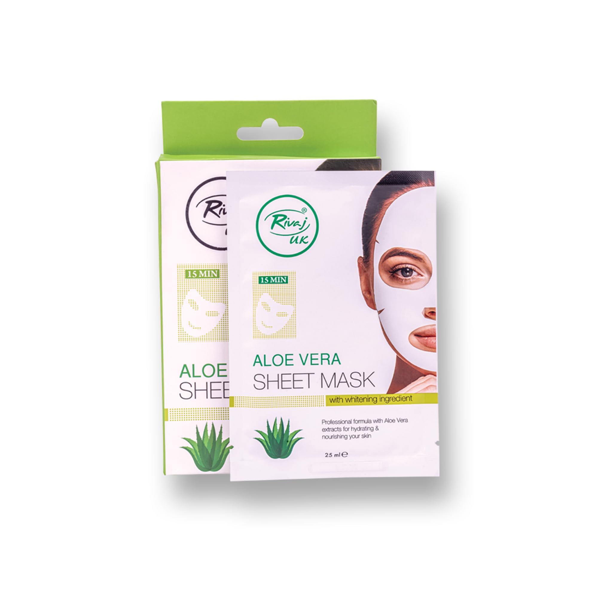 Aloe Vera Sheet Mask 3 in 1 – Hydrating, Calming & Refreshing Face Mask | Soothes Dry Skin, Tackles Acne, Unclogs Pores & Restores Glow | Aloe Vera-Infused Skincare – Single Use