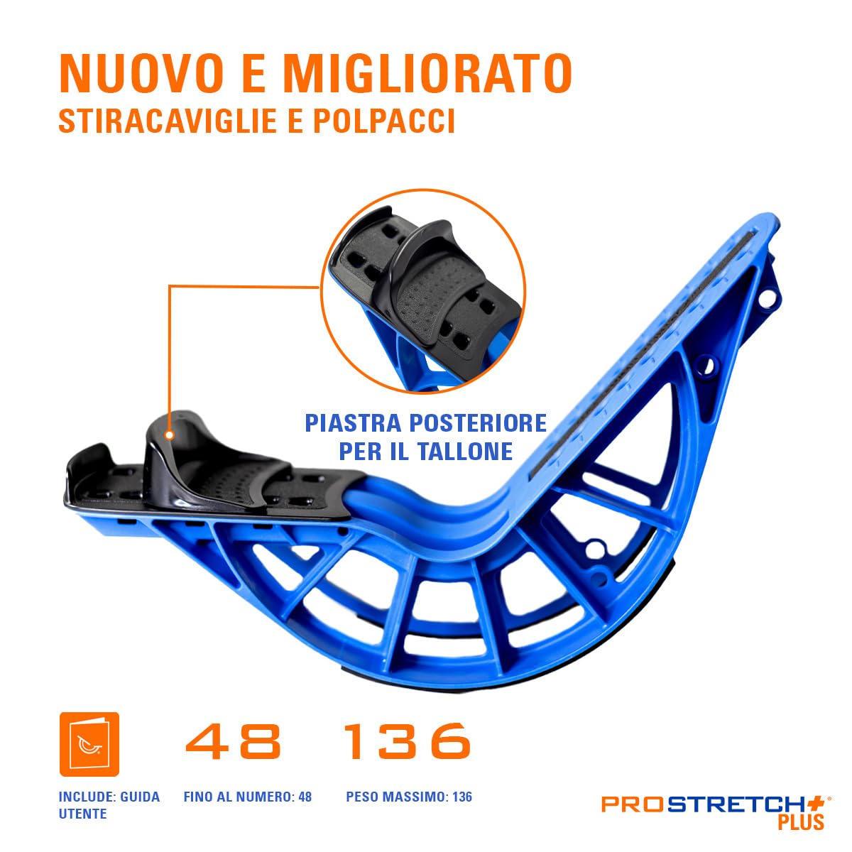ProStretch – Attrezzo per lo Stretching Plus per Polpacci e Piedi – Allevia la Fascite Plantare, Tendinite del Tendine d’Achille – Supporto Piede e Poggiapiedi Regolabile – Plantar Fasciitis