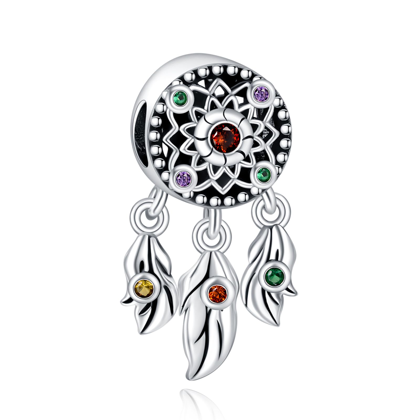 YUMINN Dreamcatcher Series Charms for 925 Sterling Silver for Women's Bracelets & Necklaces Dangle Pendant for Christmas Day Valentine's Day Mother's Day Jewelry Gifts for Girls