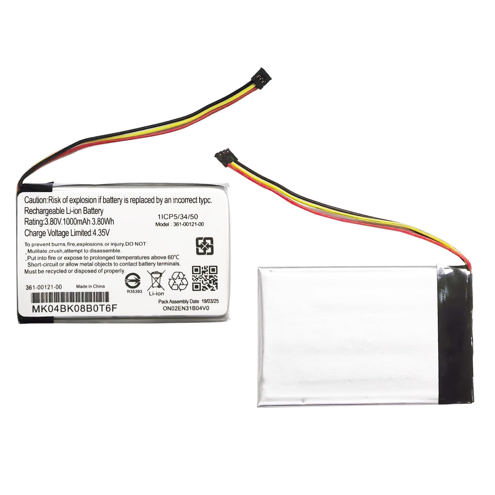 361-00121-00 - Batteria di ricambio 361-00121-00, compatibile con Garmin Edge 830, 530 GPS Tracker, navigatori batteria
