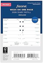 Filofax Pocket week per page English 2026 diary 26-68226