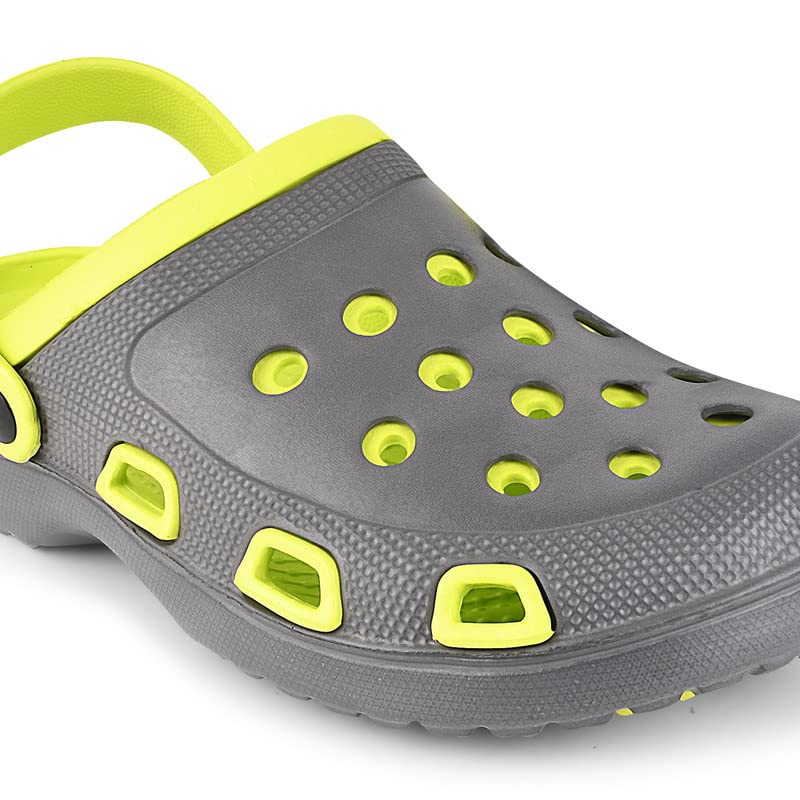 Image of SFR Men's Clogs l Lightweight, Stylish & Water Resistant Croc l Casual & Comfortable Men's Sandals with Adjustable Strap l Unisex Anti-Skid Clogs l Washable Rubber Clogs for Mens, Boys(Stepper)